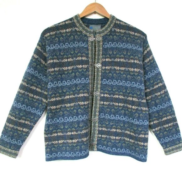 Squaw Valley 100% Wool Nordic Cardigan Size Large - Picture 1 of 6